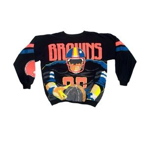 Vintage 1989 Caribe Sportswear NFL Cleveland Browns Sweatshirt